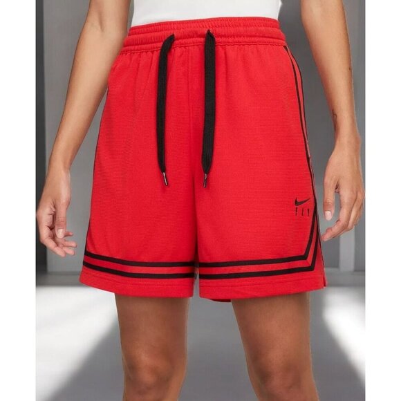 Nike Dri-FIT Fly Crossover Womens Basketball Elastic Waist Shorts Red NEW Medium - Picture 9 of 10